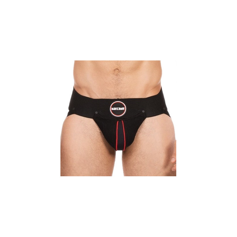 Barcode Berlin Jockstrap Rokk Noir-Rouge